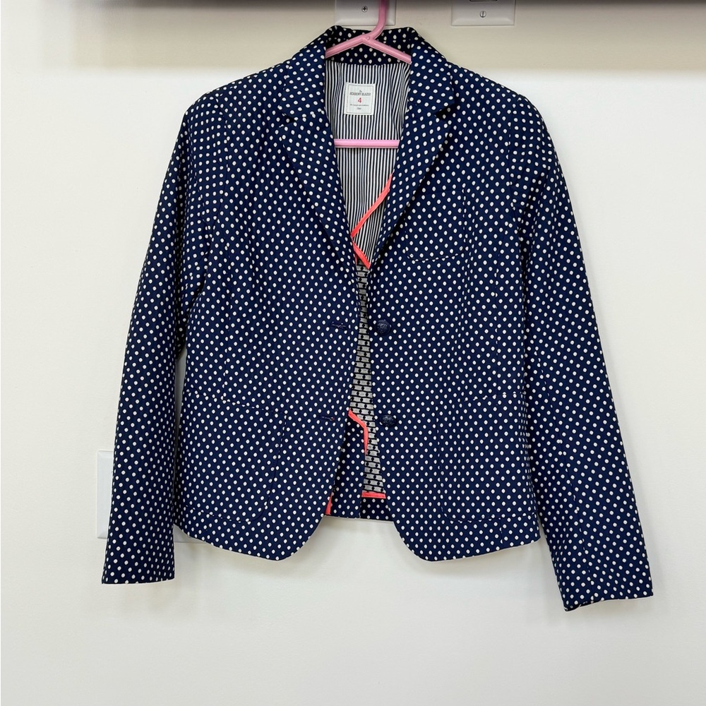 GAP Dark Blue Polka Dot Academy Blazer
